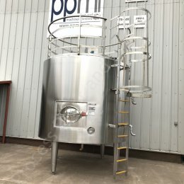 10,000 Ltr Stainless Steel Jacketed Tank with Top-Paddle Mixer